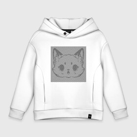 Детское худи Oversize хлопок с принтом Small panda illusion в Тюмени, френч-терри — 70% хлопок, 30% полиэстер. Мягкий теплый начес внутри —100% хлопок | боковые карманы, эластичные манжеты и нижняя кромка, капюшон на магнитной кнопке | art | illusion | арт | иллюзия | линии | надпись | оптическая | оптическая иллюзия