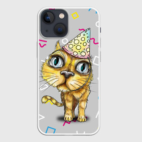 Чехол для iPhone 13 mini с принтом Котик в Тюмени,  |  | Тематика изображения на принте: геометрия | глаза | день рождения | именинник | кот | котик
