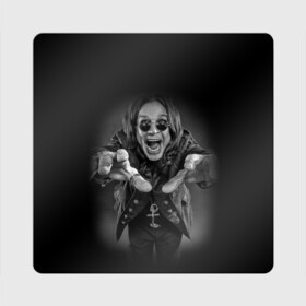 Магнит виниловый Квадрат с принтом OZZY OSBOURNE в Тюмени, полимерный материал с магнитным слоем | размер 9*9 см, закругленные углы | black | black sabbath | dark | fear | hand | metal | music | osbourne | punk | rock | дедушка | металл | музыка | озборн | оззи | панк | рок | ужас | черный
