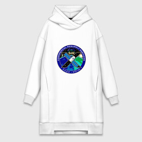 Платье-худи хлопок с принтом SPACEX Илон Маск Лого в Тюмени,  |  | земля | компания. | космос | логотип | орбита