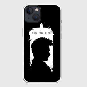Чехол для iPhone 13 с принтом Я не хочу идти в Тюмени,  |  | Тематика изображения на принте: doctor who | serial | доктор кто | путешествия во времени | сериал | сериалы | фантастика