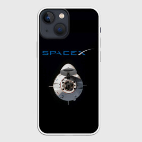 Чехол для iPhone 13 mini с принтом SpaceX Dragon 2 в Тюмени,  |  | rocket | ship | space | spaceship | spacex | икс | корабль | космический | космос | ракета | спейс