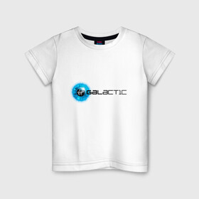 Детская футболка хлопок с принтом Virgin Galactic logo в Тюмени, 100% хлопок | круглый вырез горловины, полуприлегающий силуэт, длина до линии бедер | Тематика изображения на принте: logo | вирджин галактик | космос