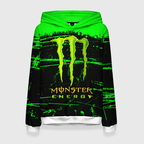 Женская толстовка 3D с принтом MONSTER ENERGY NEON LOGO в Тюмени, 100% полиэстер  | двухслойный капюшон со шнурком для регулировки, мягкие манжеты на рукавах и по низу толстовки, спереди карман-кенгуру с мягким внутренним слоем. | monster | monster energy | монстер | монстер енерджи | монстер енэрджи | монстер энерджи | неон | энергетик | энергетический напиток