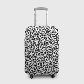 Чехол для чемодана 3D с принтом Буквы UKFC в Тюмени, 86% полиэфир, 14% спандекс | двустороннее нанесение принта, прорези для ручек и колес | kfc | ufc | алфавит | паттерн | узор