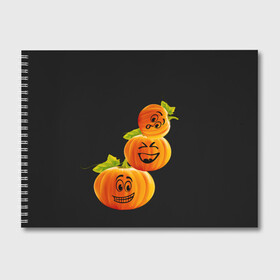 Альбом для рисования с принтом Хэллоуин смешные тыквы в Тюмени, 100% бумага
 | матовая бумага, плотность 200 мг. | день всех святых | забавные рожицы | карнавал | праздник | смешные | тыквы | хэллоуин