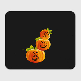 Коврик для мышки прямоугольный с принтом Хэллоуин смешные тыквы в Тюмени, натуральный каучук | размер 230 х 185 мм; запечатка лицевой стороны | день всех святых | забавные рожицы | карнавал | праздник | смешные | тыквы | хэллоуин
