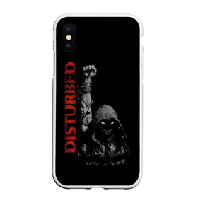 Чехол для iPhone XS Max матовый с принтом DISTURBED в Тюмени, Силикон | Область печати: задняя сторона чехла, без боковых панелей | dark | disturbed | dreiman | grunge | hardcore | metal | monster | music | punk | rock | usa | гранж | дистербд | дрейман | метал | музыка | панк | рок