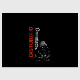Поздравительная открытка с принтом DISTURBED в Тюмени, 100% бумага | плотность бумаги 280 г/м2, матовая, на обратной стороне линовка и место для марки
 | dark | disturbed | dreiman | grunge | hardcore | metal | monster | music | punk | rock | usa | гранж | дистербд | дрейман | метал | музыка | панк | рок