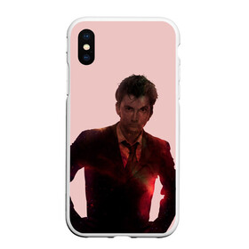 Чехол для iPhone XS Max матовый с принтом David Tennant в Тюмени, Силикон | Область печати: задняя сторона чехла, без боковых панелей | doctor who | serial | доктор кто | путешествия во времени | сериал | сериалы | фантастика