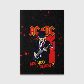 Обложка для паспорта матовая кожа с принтом ARE YOU REDY? AC/DC в Тюмени, натуральная матовая кожа | размер 19,3 х 13,7 см; прозрачные пластиковые крепления | Тематика изображения на принте: ac dc | acdc | acdc ас дс | angus | back in black | highway to hell | mckinnon | you | австралийская | ангус янг | ас дс | асдс | блюз | в форме | гитара | группа | крис слэйд | метал | молния | музыка | певец | рок | рок н ролл | стиви янг