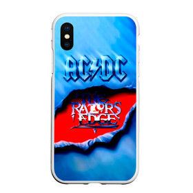 Чехол для iPhone XS Max матовый с принтом AC/DC - The Razor’s Edge в Тюмени, Силикон | Область печати: задняя сторона чехла, без боковых панелей | ac dc | acdc | acdc ас дс | angus | back in black | highway to hell | mckinnon | you | австралийская | ангус янг | ас дс | асдс | блюз | в форме | гитара | группа | крис слэйд | метал | молния | музыка | певец | рок | рок н ролл | стиви янг