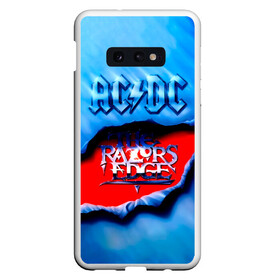 Чехол для Samsung S10E с принтом AC/DC - The Razor’s Edge в Тюмени, Силикон | Область печати: задняя сторона чехла, без боковых панелей | ac dc | acdc | acdc ас дс | angus | back in black | highway to hell | mckinnon | you | австралийская | ангус янг | ас дс | асдс | блюз | в форме | гитара | группа | крис слэйд | метал | молния | музыка | певец | рок | рок н ролл | стиви янг