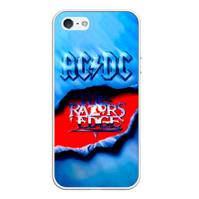 Чехол для iPhone 5/5S матовый с принтом AC/DC - The Razor’s Edge в Тюмени, Силикон | Область печати: задняя сторона чехла, без боковых панелей | ac dc | acdc | acdc ас дс | angus | back in black | highway to hell | mckinnon | you | австралийская | ангус янг | ас дс | асдс | блюз | в форме | гитара | группа | крис слэйд | метал | молния | музыка | певец | рок | рок н ролл | стиви янг