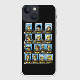 Чехол для iPhone 13 mini с принтом 12 Докторов в Тюмени,  |  | doctor who | serial | доктор кто | путешествия во времени | сериал | сериалы | фантастика