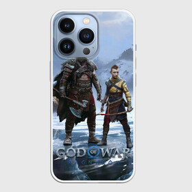 Чехол для iPhone 13 Pro с принтом Кратос и Атрей Рагнарек в Тюмени,  |  | armor | atreus | axe | bow | games | god of war | ice | kratos | loki | mountains | nextgen | playstation 5 | ps5 | ragnarok | winter | wolves | атрей | бог войны | броня | волки | горы | зима | игры | кратос | лед | локи | лук | некстген | плейстейшен 5 