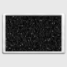 Магнит 45*70 с принтом Бинарный код в Тюмени, Пластик | Размер: 78*52 мм; Размер печати: 70*45 | matrix | бинарный код | единица | единицы | матрица | нули | нули и единицы | нуль