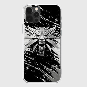 Чехол для iPhone 12 Pro с принтом THE WITCHER LOGO STEEL  в Тюмени, силикон | область печати: задняя сторона чехла, без боковых панелей | the witcher | ведьмак | железо | зе витчер | игра | компьютерная игра | лого | логотип | сталь