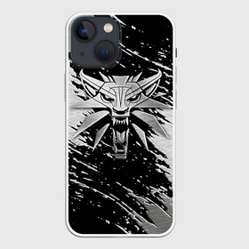 Чехол для iPhone 13 mini с принтом THE WITCHER LOGO STEEL в Тюмени,  |  | the witcher | ведьмак | железо | зе витчер | игра | компьютерная игра | лого | логотип | сталь