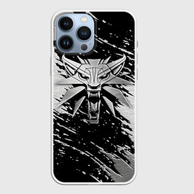 Чехол для iPhone 13 Pro Max с принтом THE WITCHER LOGO STEEL в Тюмени,  |  | the witcher | ведьмак | железо | зе витчер | игра | компьютерная игра | лого | логотип | сталь