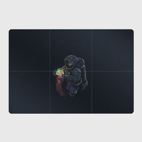 Магнитный плакат 3Х2 с принтом Космическая медуза в Тюмени, Полимерный материал с магнитным слоем | 6 деталей размером 9*9 см | space | галактика | иллюстрация | космонавт | медуза