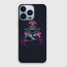 Чехол для iPhone 13 Pro с принтом Космический убийца в Тюмени,  |  | арт | галактика | иллюстрация | космос | пистолет | череп