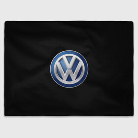 Плед 3D с принтом Volkswagen логотип в Тюмени, 100% полиэстер | закругленные углы, все края обработаны. Ткань не мнется и не растягивается | Тематика изображения на принте: golf | logo | polo | tuareg | volkswagen | vw | авто | автомобиль | лого | логотип | машина | пассат | поло | сс | тачка | тигуан | туарег | фольксваген | цц