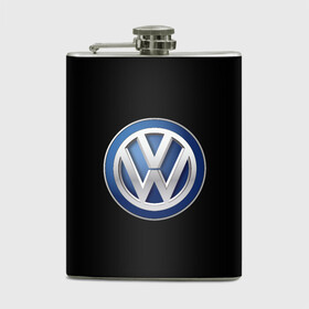 Фляга с принтом Volkswagen логотип в Тюмени, металлический корпус | емкость 0,22 л, размер 125 х 94 мм. Виниловая наклейка запечатывается полностью | golf | logo | polo | tuareg | volkswagen | vw | авто | автомобиль | лого | логотип | машина | пассат | поло | сс | тачка | тигуан | туарег | фольксваген | цц