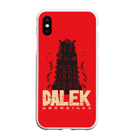 Чехол для iPhone XS Max матовый с принтом Dalek в Тюмени, Силикон | Область печати: задняя сторона чехла, без боковых панелей | doctor who | serial | доктор кто | путешествия во времени | сериал | сериалы | фантастика