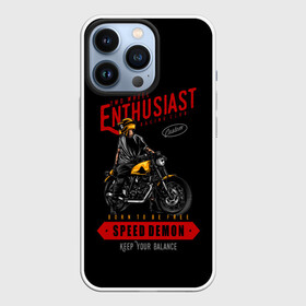Чехол для iPhone 13 Pro с принтом Демон скорости в Тюмени,  |  | Тематика изображения на принте: moto | motorcycle | мопеды | мото | мотоцикл | мотоциклист | мотоциклисту | мотоциклисты | мотоцыклы