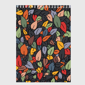 Скетчбук с принтом Рисованная Осень в Тюмени, 100% бумага
 | 48 листов, плотность листов — 100 г/м2, плотность картонной обложки — 250 г/м2. Листы скреплены сверху удобной пружинной спиралью | дерево | лес | листок | листопад | листья | осень