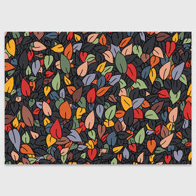Поздравительная открытка с принтом Рисованная Осень в Тюмени, 100% бумага | плотность бумаги 280 г/м2, матовая, на обратной стороне линовка и место для марки
 | дерево | лес | листок | листопад | листья | осень