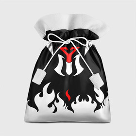 Подарочный 3D мешок с принтом YOUNG MAGIC Мерч в Тюмени, 100% полиэстер | Размер: 29*39 см | белый огонь | красный огонь | мерч | огонь | символ | фигуры
