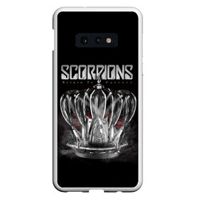 Чехол для Samsung S10E с принтом SCORPIONS в Тюмени, Силикон | Область печати: задняя сторона чехла, без боковых панелей | chainge | forever | germany | grunge | king | metal | music | punk | return | rock | scorpions | wind | ветер | германия | гранж | корона | метал | панк | перемен | рок | скорпионс | хард рок