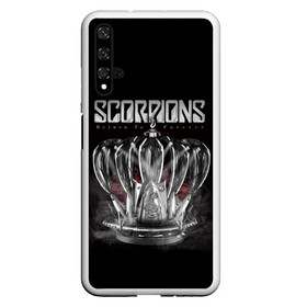 Чехол для Honor 20 с принтом SCORPIONS в Тюмени, Силикон | Область печати: задняя сторона чехла, без боковых панелей | chainge | forever | germany | grunge | king | metal | music | punk | return | rock | scorpions | wind | ветер | германия | гранж | корона | метал | панк | перемен | рок | скорпионс | хард рок