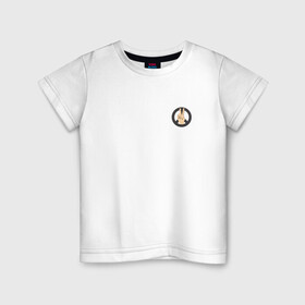 Детская футболка хлопок с принтом PEACE | МИР (Z) в Тюмени, 100% хлопок | круглый вырез горловины, полуприлегающий силуэт, длина до линии бедер | hope | love | peace | два пальца | жесть | знак | любить | любовь | мир | хипи | хиппи