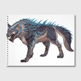 Альбом для рисования с принтом Северный волк в Тюмени, 100% бумага
 | матовая бумага, плотность 200 мг. | арт | божество | животное божество | лёд | рисунок | север | фантастический зверь | фантастическое животное | холод