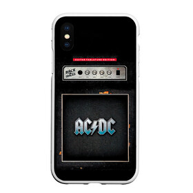 Чехол для iPhone XS Max матовый с принтом Backtracks - AC/DC в Тюмени, Силикон | Область печати: задняя сторона чехла, без боковых панелей | ac dc | acdc | acdc ас дс | angus | back in black | highway to hell | mckinnon | you | австралийская | ангус янг | ас дс | асдс | блюз | в форме | гитара | группа | крис слэйд | метал | молния | музыка | певец | рок | рок н ролл | стиви янг