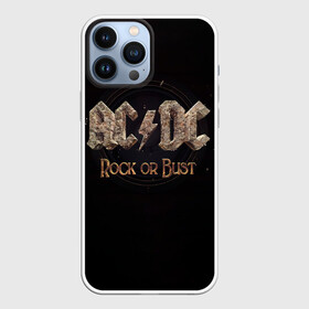 Чехол для iPhone 13 Pro Max с принтом AC DC Rock or Bust в Тюмени,  |  | ac dc | acdc | acdc ас дс | angus young | back in black | highway to hell | mckinno | австралийская | ангус янг | ас дс | асдс | блюз | в форме | гитара | группа | крис слэйд | метал | молния | музыка | певец | рок | рок н ролл | стиви янг