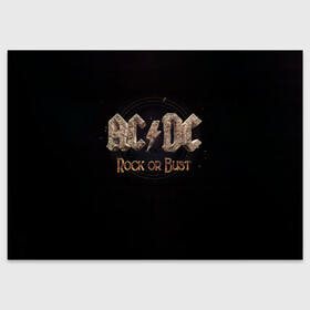 Поздравительная открытка с принтом AC/DC Rock or Bust в Тюмени, 100% бумага | плотность бумаги 280 г/м2, матовая, на обратной стороне линовка и место для марки
 | ac dc | acdc | acdc ас дс | angus young | back in black | highway to hell | mckinno | австралийская | ангус янг | ас дс | асдс | блюз | в форме | гитара | группа | крис слэйд | метал | молния | музыка | певец | рок | рок н ролл | стиви янг