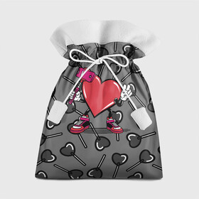 Подарочный 3D мешок с принтом Сердечко сэлфи в Тюмени, 100% полиэстер | Размер: 29*39 см | Тематика изображения на принте: peace | selfi | мир | сердечко | сердце | сэлфи | фотка