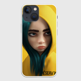 Чехол для iPhone 13 mini с принтом Billie Eilish: 3D в Тюмени,  |  | 3d | billie eilish | бирюзовый | желтый | лицо | музыка