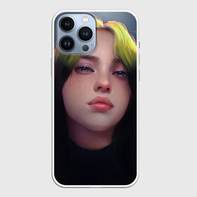 Чехол для iPhone 13 Pro Max с принтом Billie Eilish: Рисунок в Тюмени,  |  | billie eilish | celebrity | drawing | face | space | turquoise | билли айлиш | бирюзовый | знаменитость | космос | лицо | рисовка