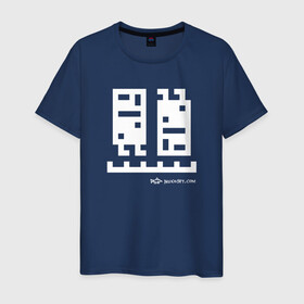 Мужская футболка хлопок с принтом Dancing Homes Wht в Тюмени, 100% хлопок | прямой крой, круглый вырез горловины, длина до линии бедер, слегка спущенное плечо. | архитектура | дома | домики | пиксели