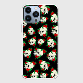 Чехол для iPhone 13 Pro Max с принтом Черепа и розы   Skull and Roses в Тюмени,  |  | death | gothic | halloween | horror | roses | skeleton | skillet | skull | готика | готические | жуткий | кости | красные розы | листья | скелет | хеллоуин | хоррор | хэллоуин | цветы | череп | черепа в розах | черепа и розы | черепа с