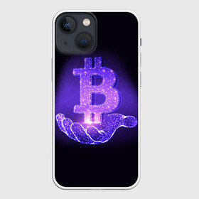 Чехол для iPhone 13 mini с принтом BITCOIN IN HAND | БИТКОИН в Тюмени,  |  | bitcoin | btc | coin | биткоин | биткойн | валюта | деньги | криптовалюта | монета | платёжная система | технология