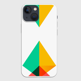 Чехол для iPhone 13 mini с принтом Треугольники в Тюмени,  |  | геометрия | минимализм | пирамида | треугольники | цвета
