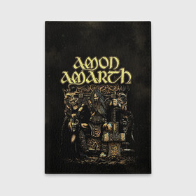 Обложка для автодокументов с принтом Amon Amarth в Тюмени, натуральная кожа |  размер 19,9*13 см; внутри 4 больших “конверта” для документов и один маленький отдел — туда идеально встанут права | Тематика изображения на принте: amon amarth | metal | викинг метал | группы | дэт метал | метал | музыка | рок