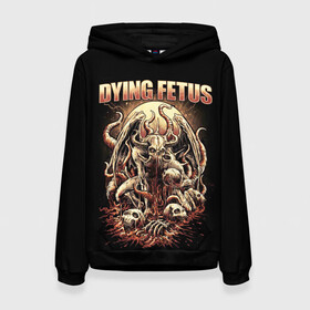 Женская толстовка 3D с принтом Dying Fetus в Тюмени, 100% полиэстер  | двухслойный капюшон со шнурком для регулировки, мягкие манжеты на рукавах и по низу толстовки, спереди карман-кенгуру с мягким внутренним слоем. | death metal | dying fetus | грайндкор | группы | метал | музыка | рок