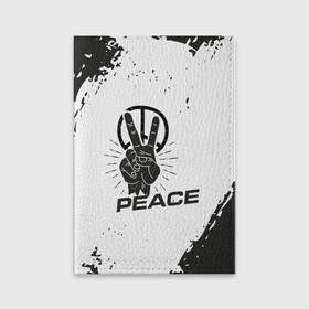 Обложка для паспорта матовая кожа с принтом Peace | Мир (Z) в Тюмени, натуральная матовая кожа | размер 19,3 х 13,7 см; прозрачные пластиковые крепления | anarchy | hippies | peace | анархизм | анархия | два пальца | знак | знаки | любовь | мир | хиппи
